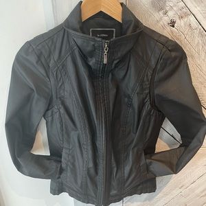 Le château coated denim jacket